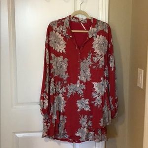 Free People floral tunic dress